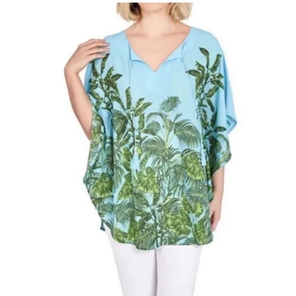 Ruby Rd Palm Tree Boho Top